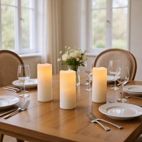 KunSwenn package includes two candles and a remote timer for setup
