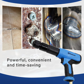 Kuntech air hammer chisels and adapters, versatile attachments for multiple tasks.