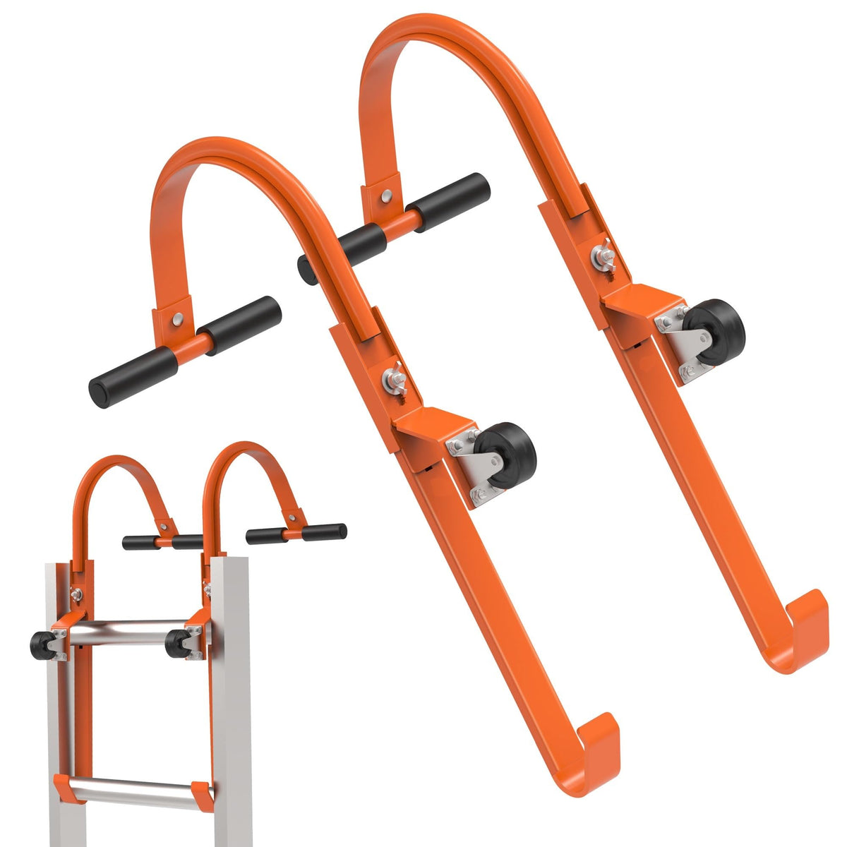 Kunzye heavy duty ladder roof hook with wheel for easy roof access and damage prevention