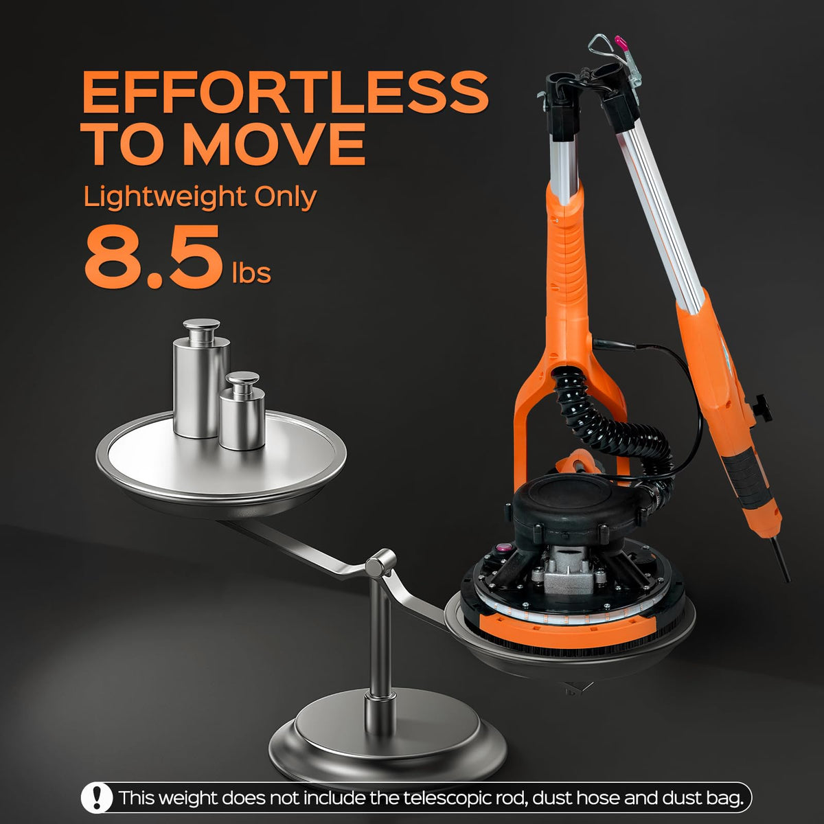 KUPERIA 7-speed control adapts sanding to surfaces.