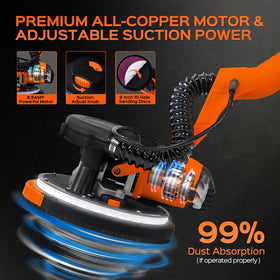 KUPERIA sander with LED light strip for better visibility.