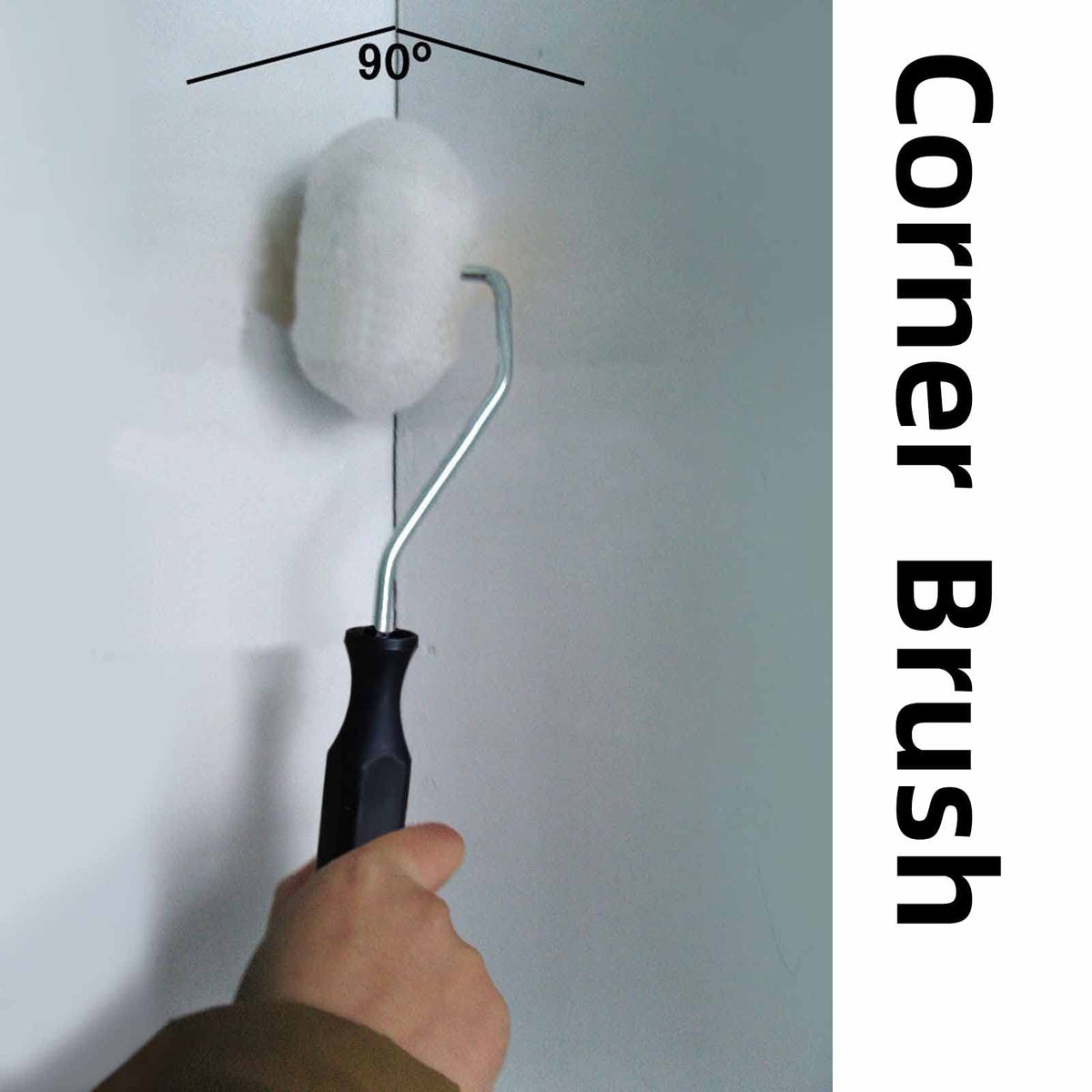 KUPOO corner edger roller sleeve reaches tight angles for cleaner drywall edges.