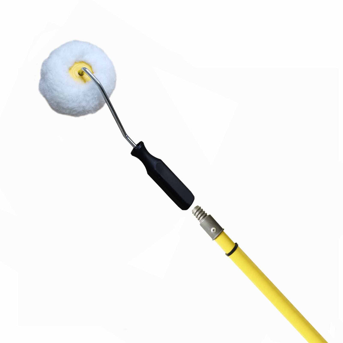 KUPOO paint roller kit in use delivers even corners with water-based or oil paints.