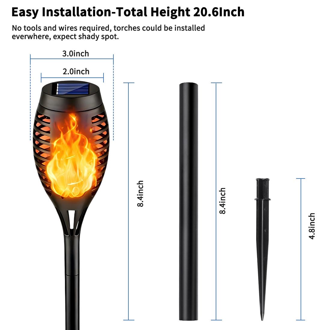 Kurifier outdoor lights install quickly with no tools required.