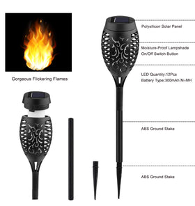 Kurifier torch lights with stakes ready for easy install along yard edges.