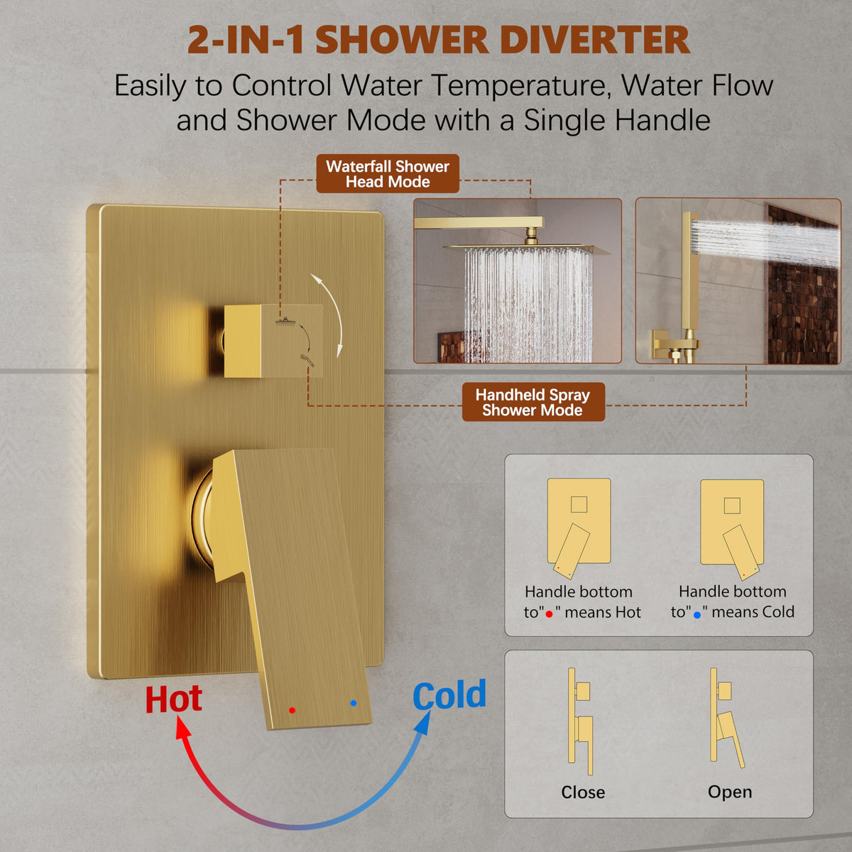 Kurpot brass valve body ensures steady, reliable water flow.
