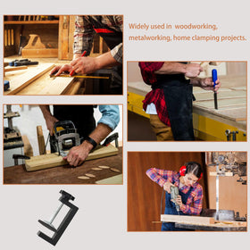 Kurras C-clamp holds two workpieces steady during joinery or welding.