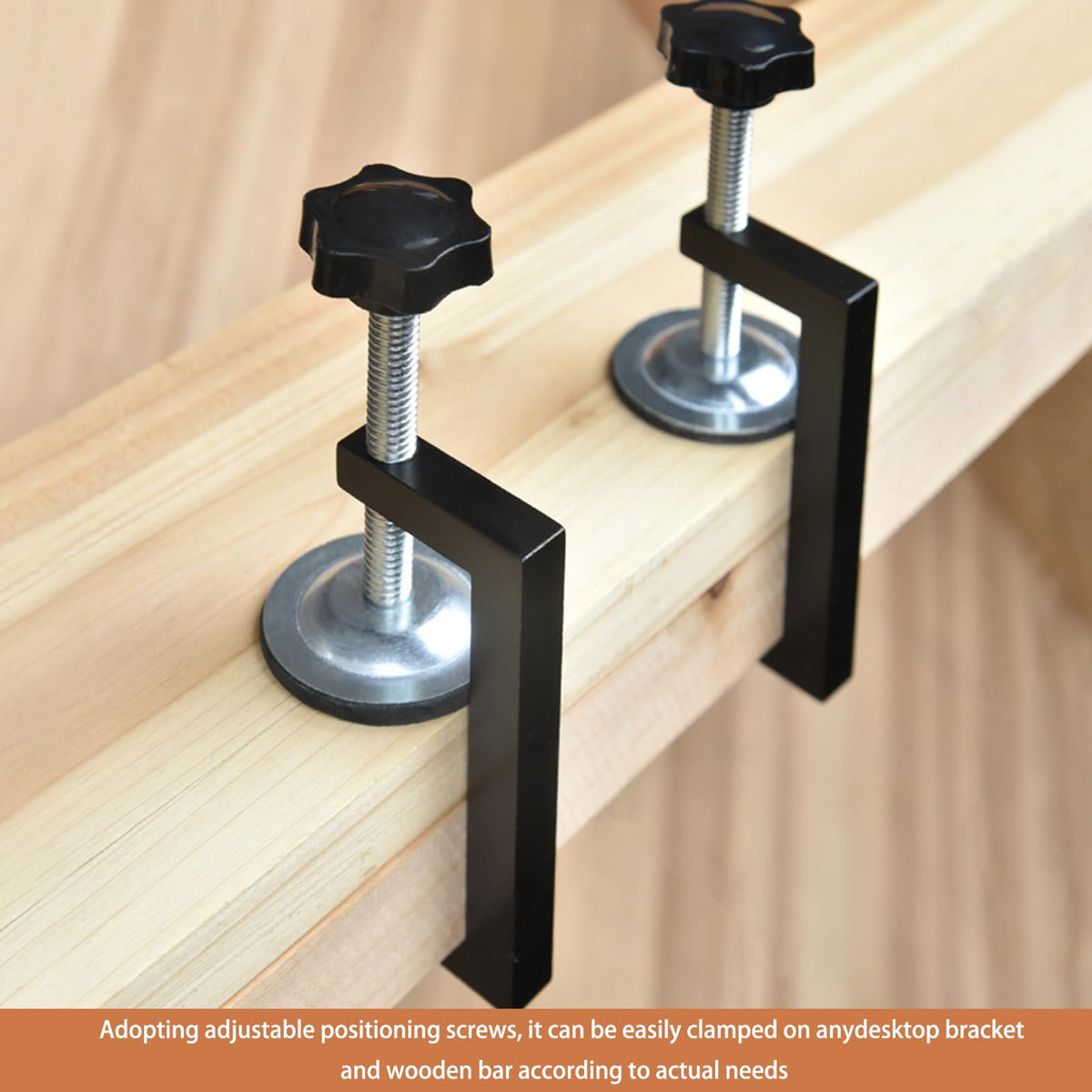 Kurras C-clamp with non-slip rubber pads improves grip during assembly.