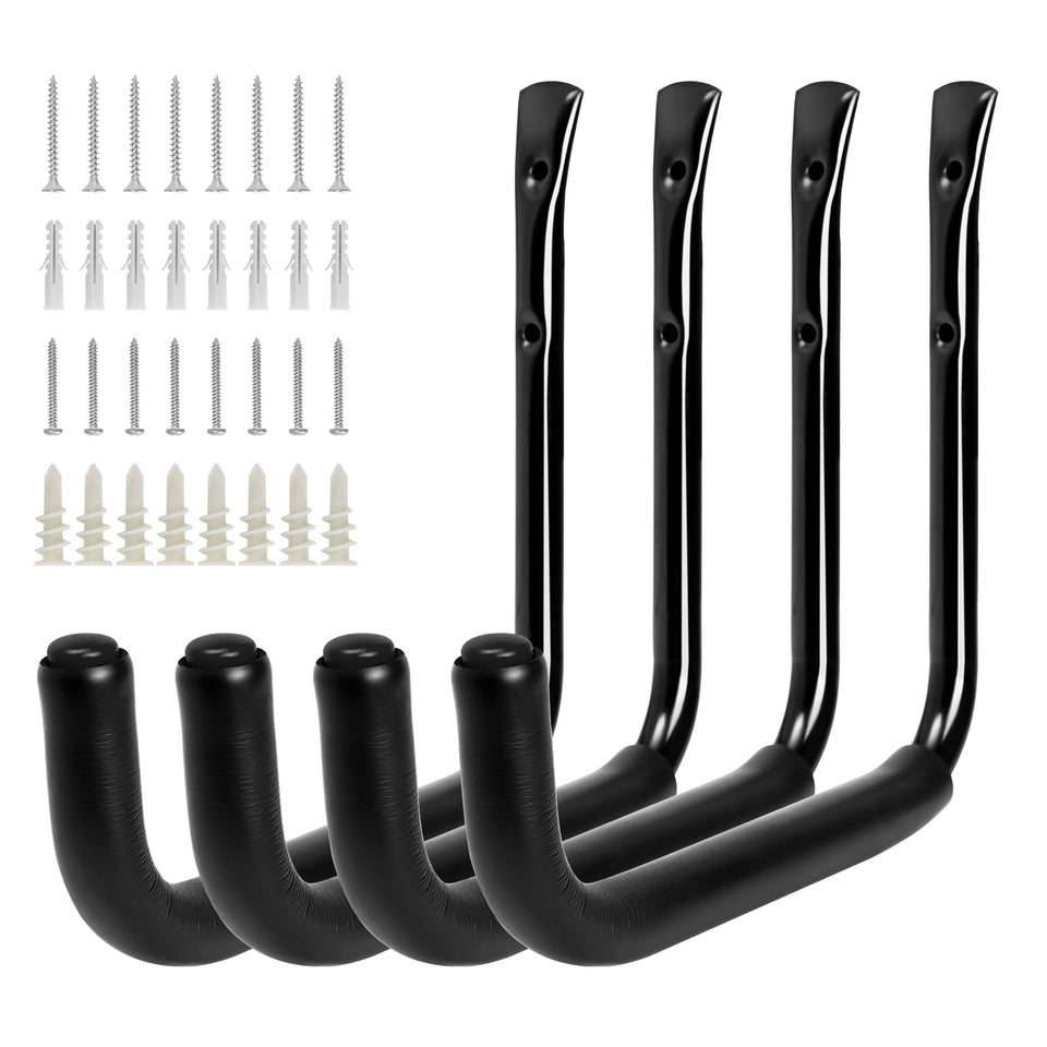 KURUI 10-inch garage wall hook secures tools and gear for space-saving storage.