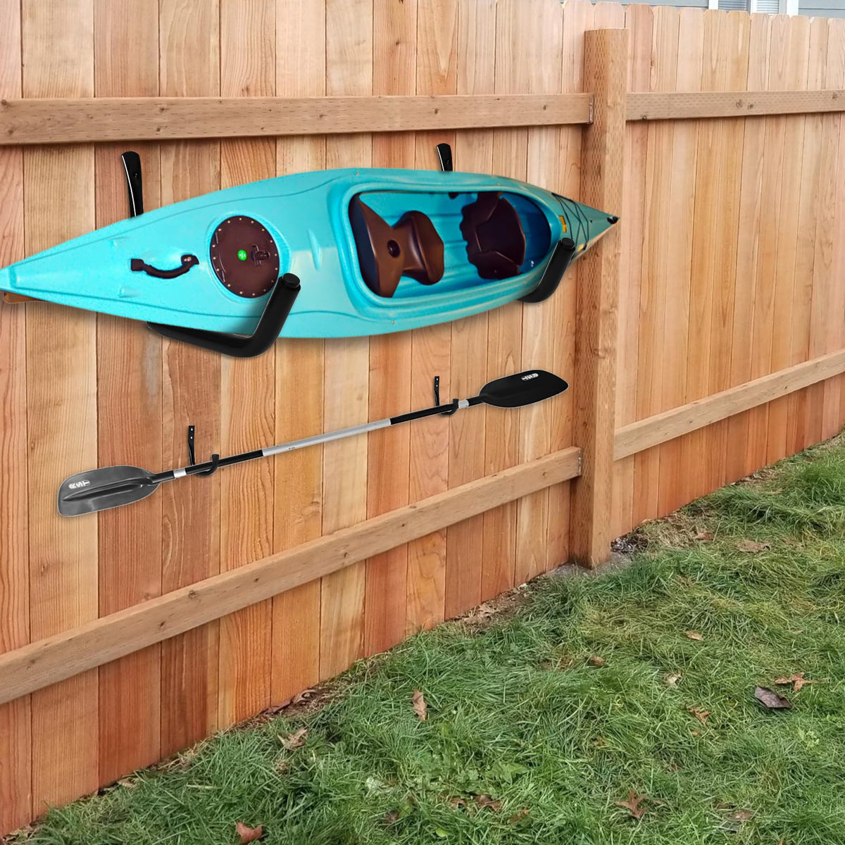 KURUI 15-inch wall hook neatly holds ladder and bike