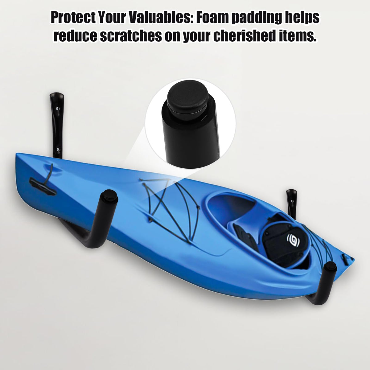 KURUI easy-installation hooks fit wood or masonry surfaces