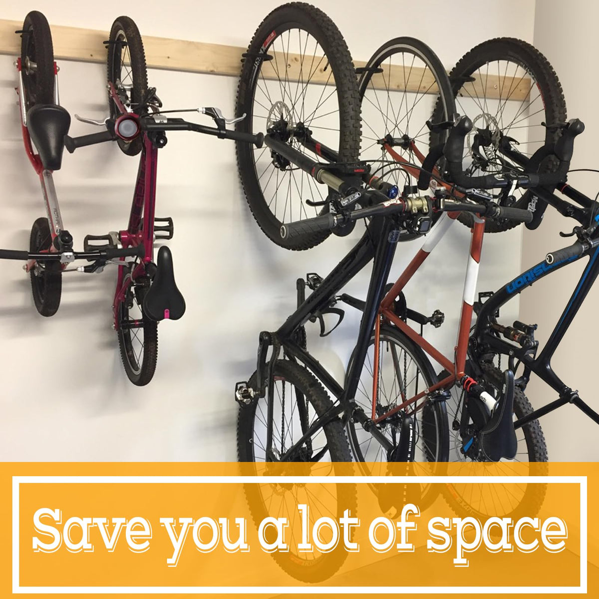 KURUI garage-space-saving hooks help organize gear, tools, and sporting equipment