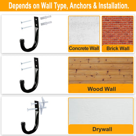 KURUI indoor outdoor use wall hooks for versatile spaces.