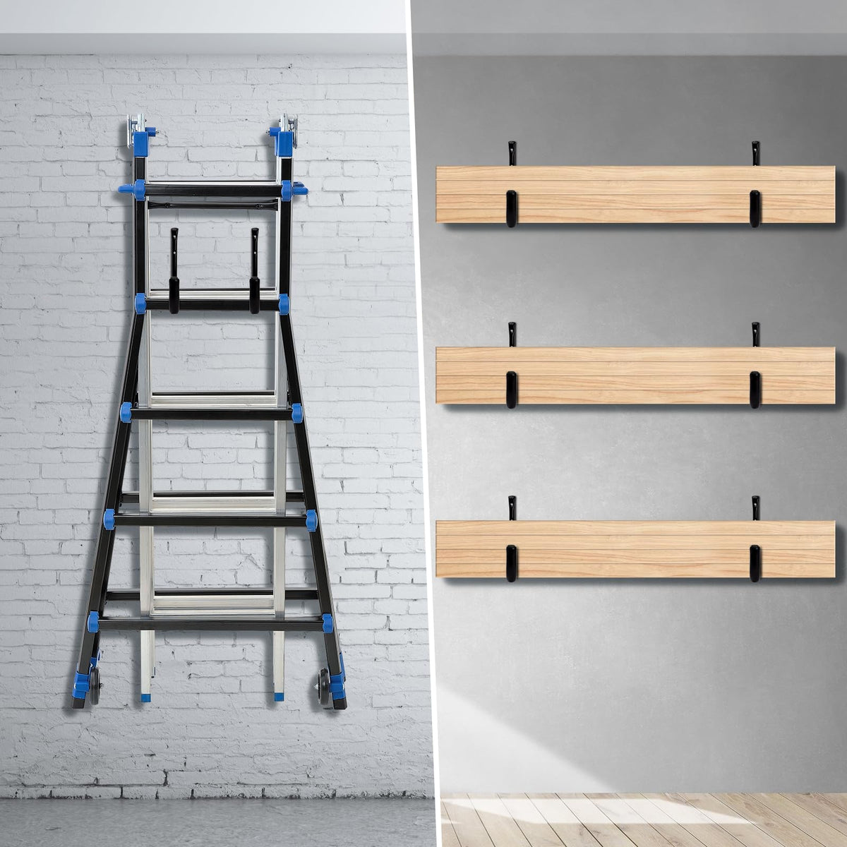 KURUI wall anchors and wood screws included for quick installation.