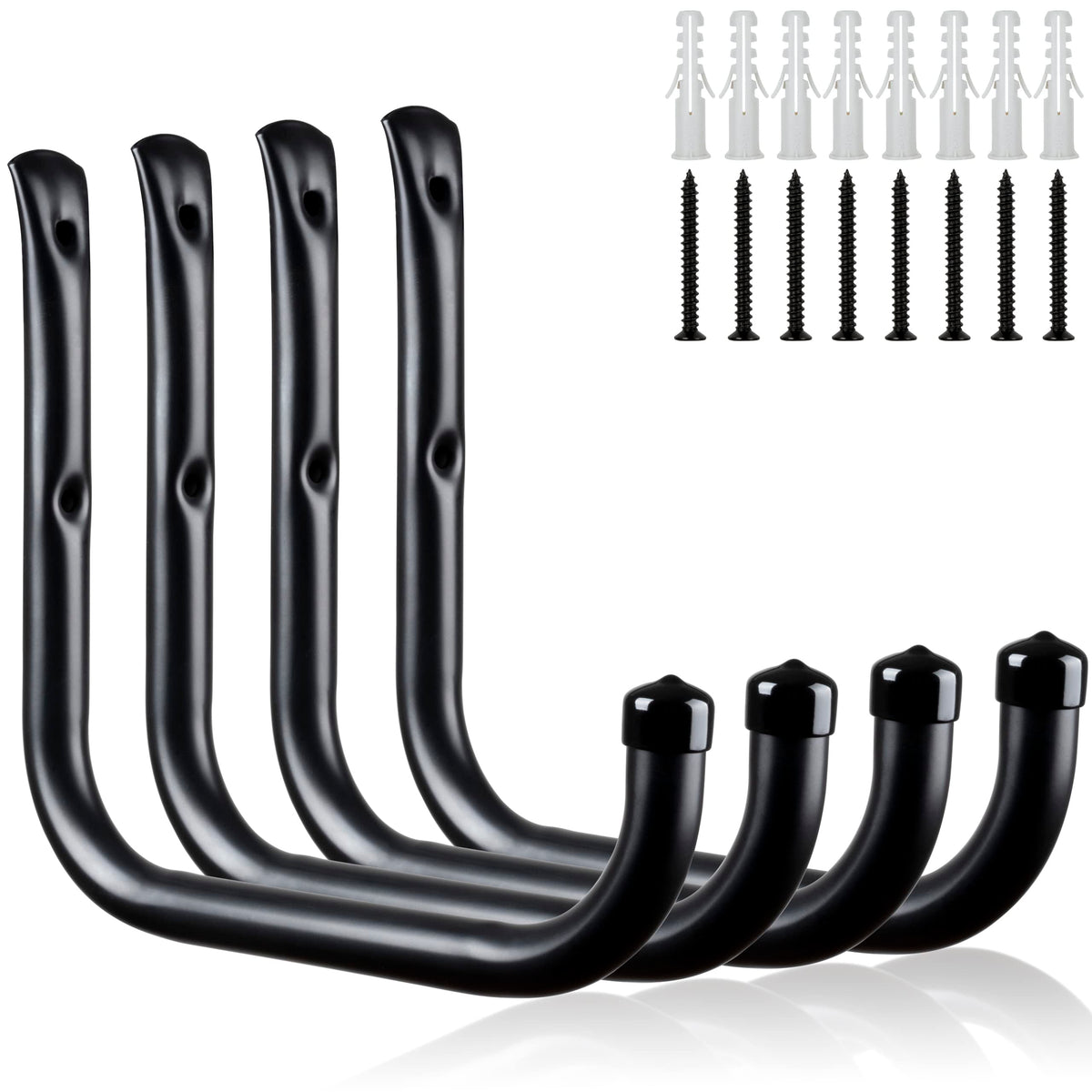 KURUI wall hooks in garage-storage setup keeping tools off the floor and freeing space