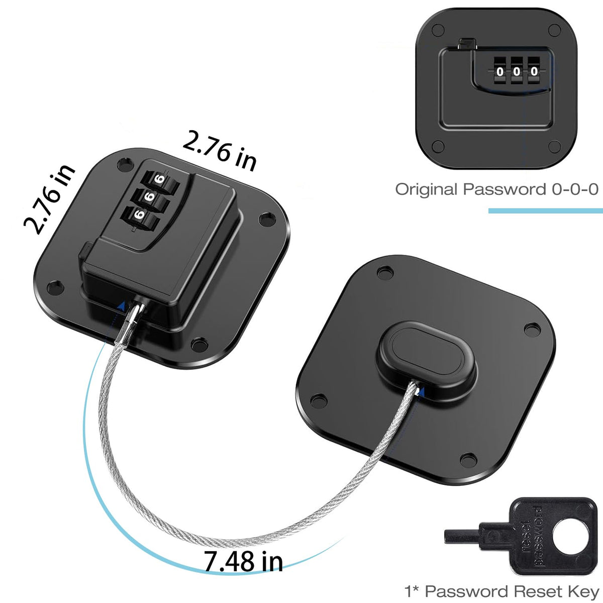 Kusaiooi fridge lock 3-digit combination highlights keyless access for convenient daily use.
