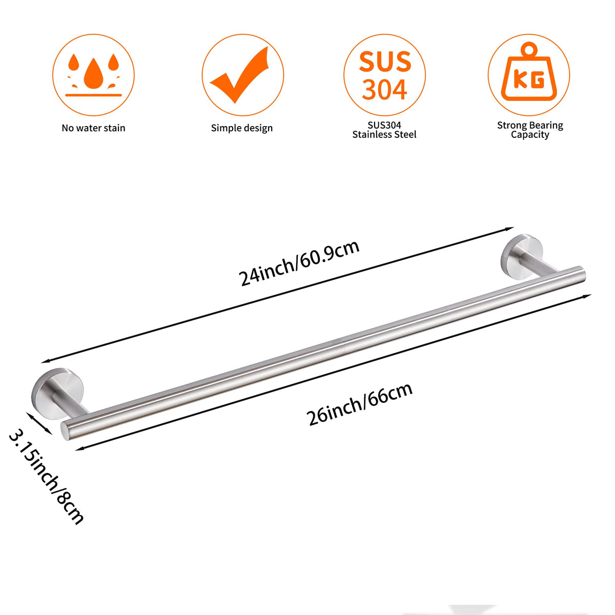 KUUBTH brushed nickel finish complements modern bathroom decor