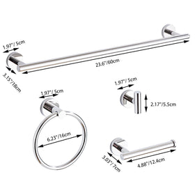 KUUBTH chrome bathroom hardware packaging and contents