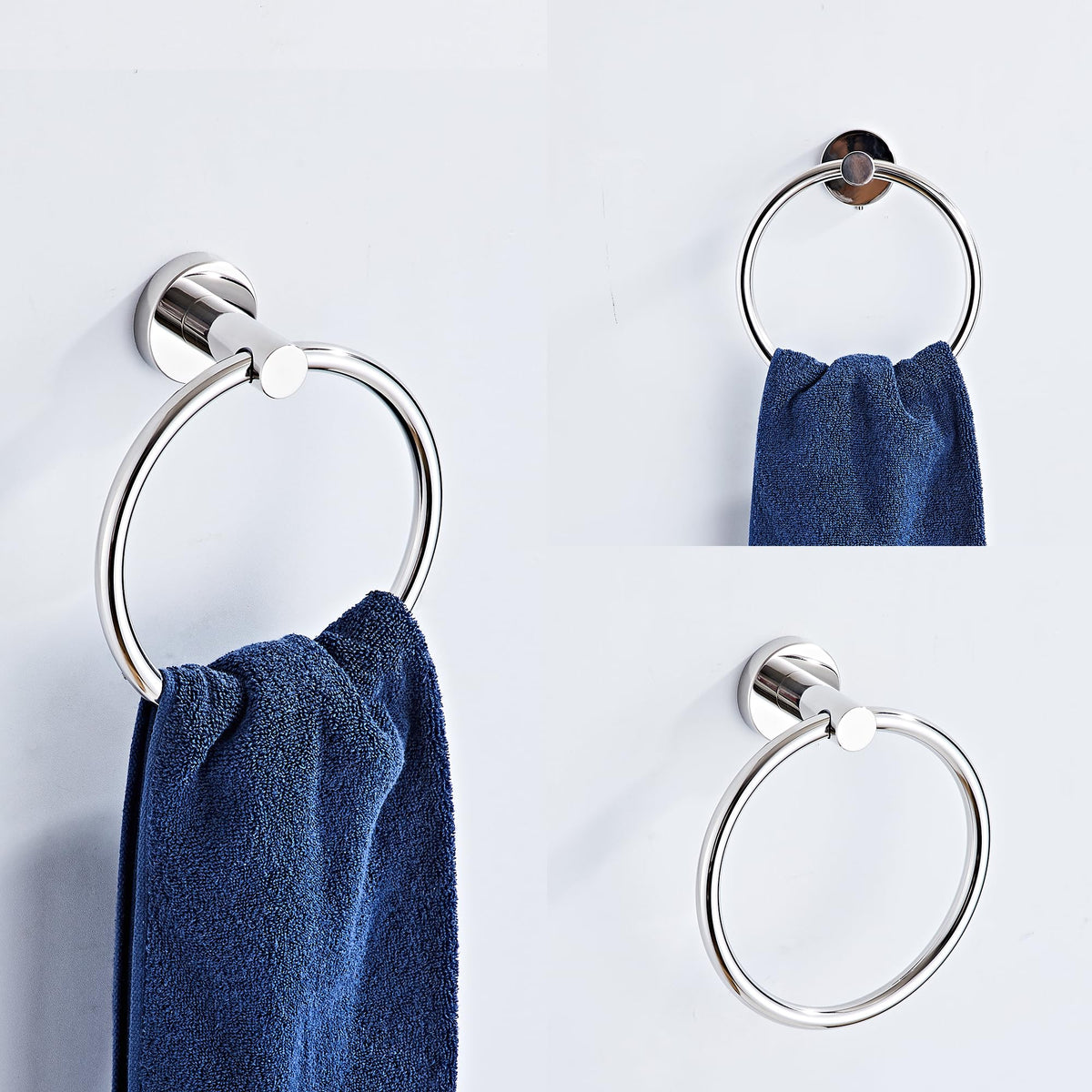 KUUBTH chrome robe hook pair offering versatile hanging options