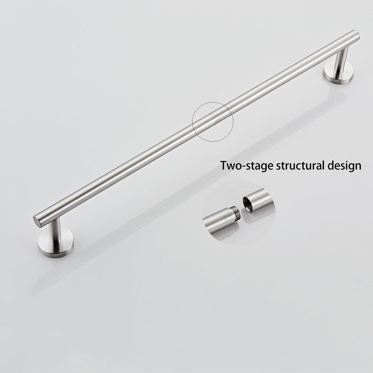 KUUBTH towel bar two-part assembly for easy mounting