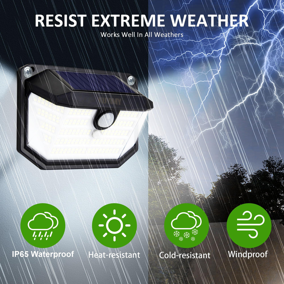 KUYIMY IP65 waterproof housing withstands rain and weather