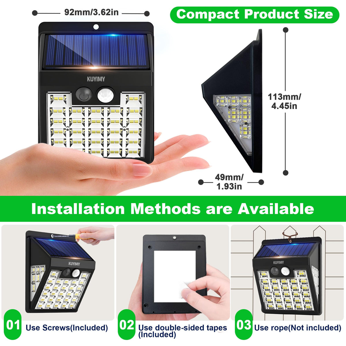 Kuyimy IP65 waterproof light withstands all weather conditions