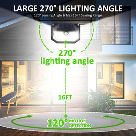 KUYIMY motion sensor coverage 120 degrees detects activity for security
