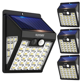 Kuyimy outdoor solar lights 72-LED array delivers bright entrance illumination