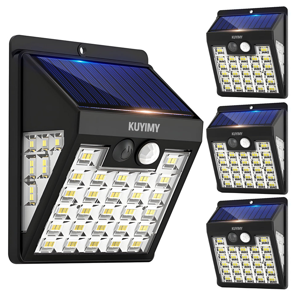 Kuyimy outdoor solar lights 72-LED array delivers bright entrance illumination