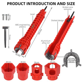 KUZIUA faucet installation tool with open-slot design for tight spaces and easy turning.