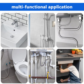 KUZIUA compact sink installation tool enables easy faucet nut removal and assembly.