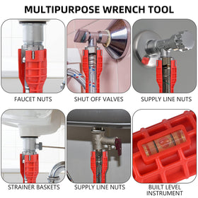 KUZIUA stripping attachments 28mm, 34mm, 40mm, and 44mm for common faucet nuts.