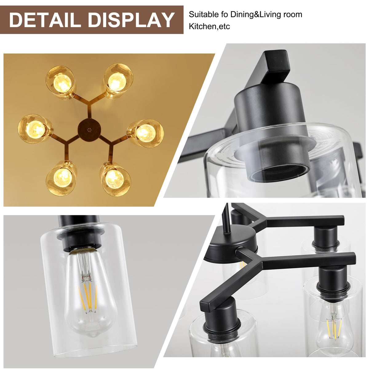 Kvaeavn versatile fixture suits dining rooms, kitchens, foyers, and staircases.