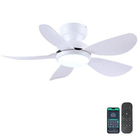 Kviflon 36 inch ceiling fan with light front view, ideal for bedrooms