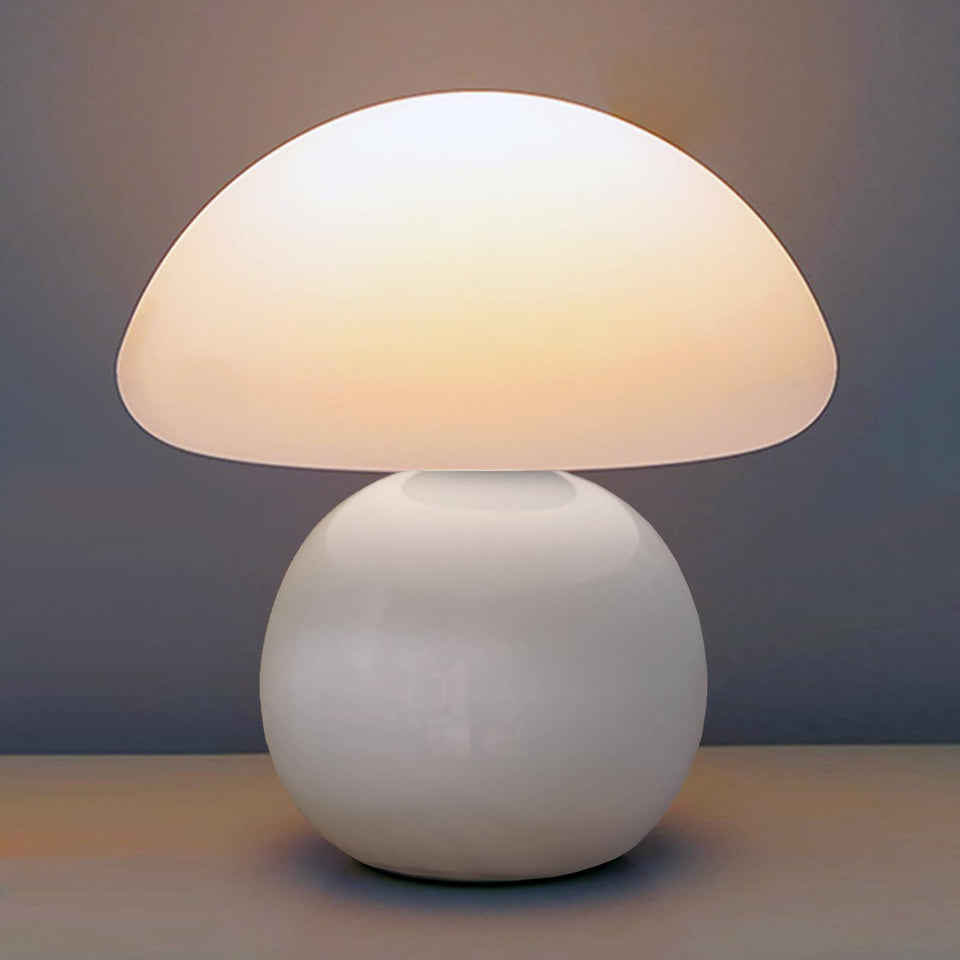 kvppvt mushroom lamp with PE shade delivers soft, warm light ideal for bedrooms.