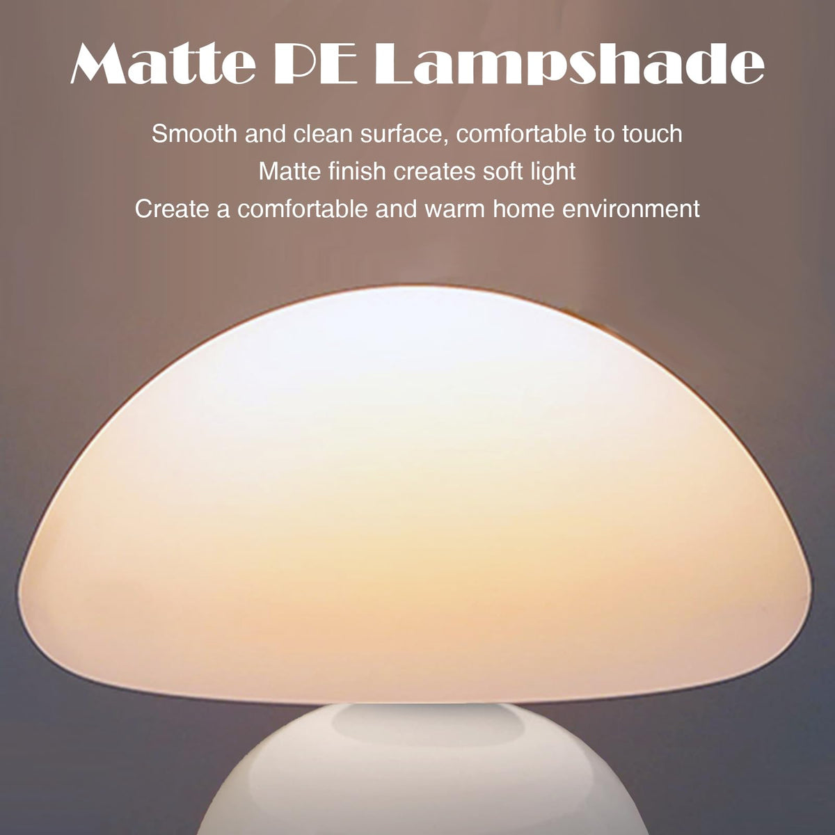 kvppvt mushroom lamp 2m cord enables versatile placement around any room.