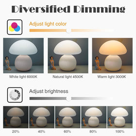 kvppvt mushroom lamp USB-powered design keeps cords tidy and safe.
