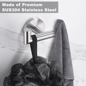 Kwanicas anti-rust bathroom hook suited for humid spaces.