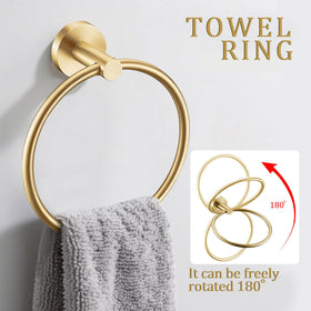 Kwanicas brushed gold toilet paper holder 6.5in supports easy bathroom organization.