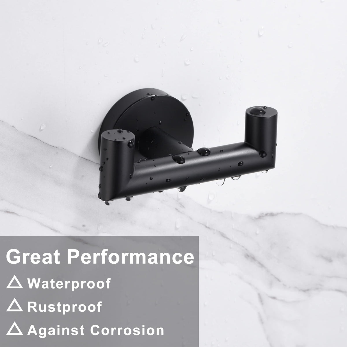 Kwanicas anti-rust coating ensures durable, long-lasting bathroom hooks.