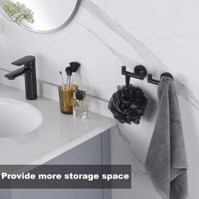 Kwanicas towel hooks double design for versatile hanging of towels and coats.