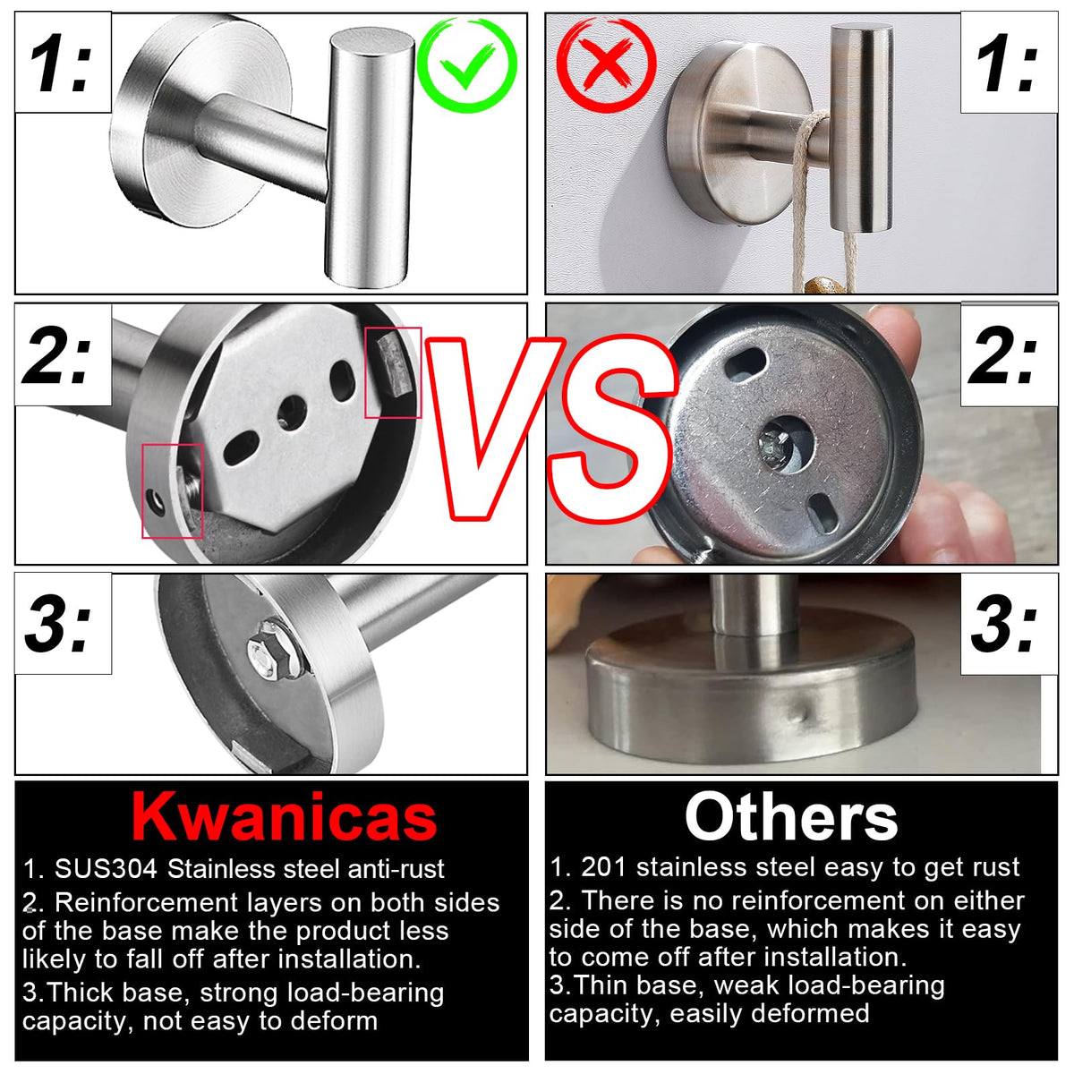 Kwanicas wall-mounted set installs cleanly with hidden mounting hardware.