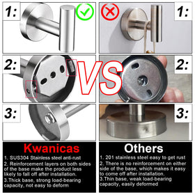 Kwanicas wall-mounted set installs cleanly with hidden mounting hardware.