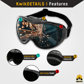 KwikSafety PIT VIPER welding goggles with adjustable strap ensure secure, comfortable fit