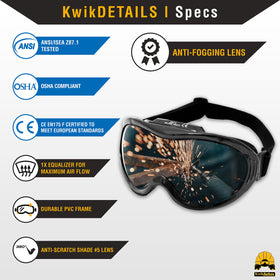 KwikSafety PIT VIPER PVC-frame goggles deliver durable eye protection in industrial settings