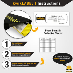 KwikSafety SCORPION harness adjustable straps ensure a personalized, secure fit.