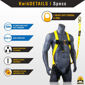 KwikSafety SCORPION harness shoulder pads offer comfort during long workdays.