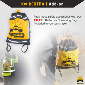 KwikSafety SCORPION harness yellow-black color option enhances visibility on jobs.