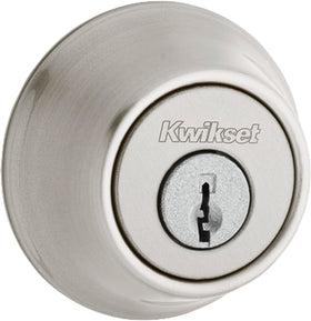 Kwikset 660 deadbolt installs easily on standard doors.