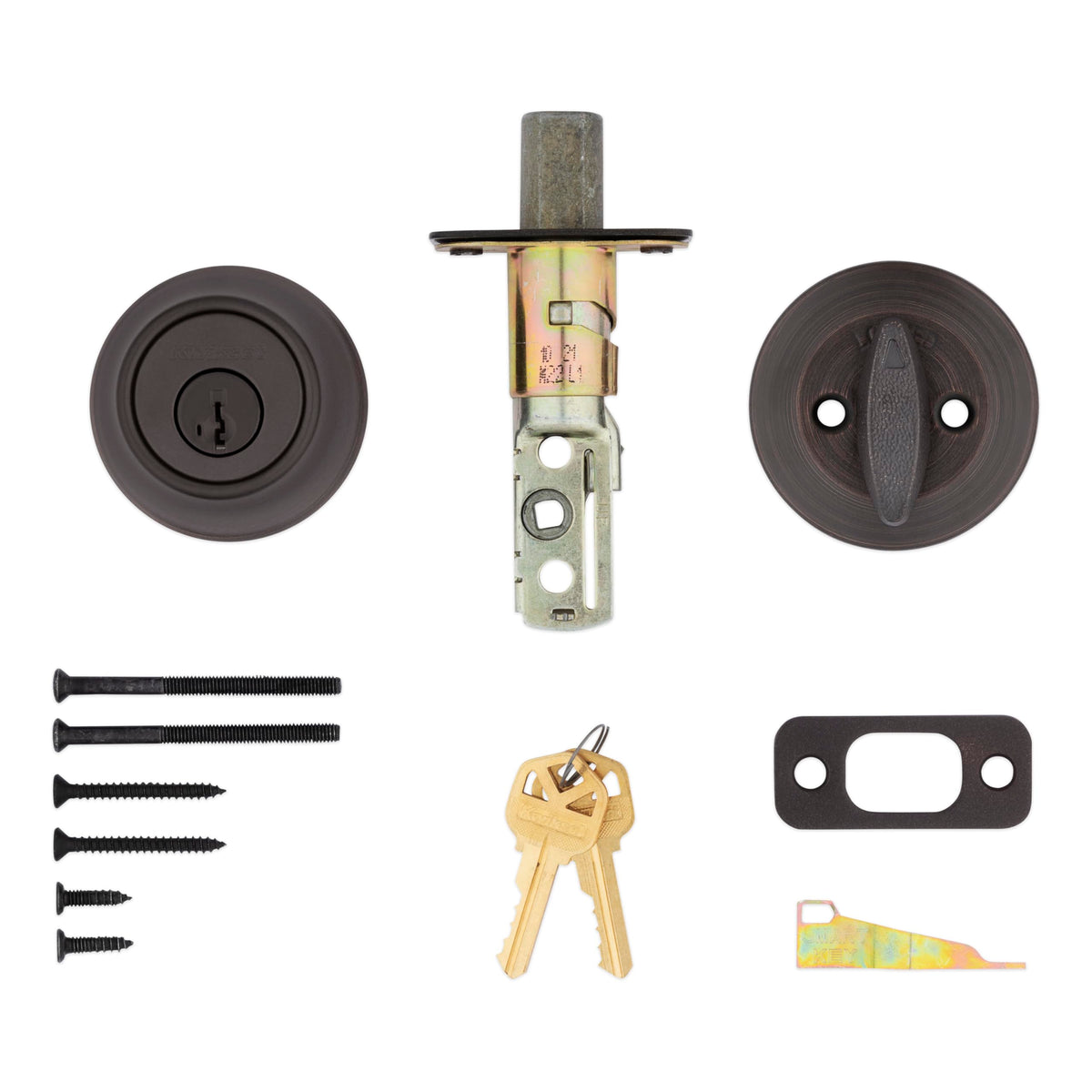 Kwikset 660 deadbolt standard-door-fit for most exterior entries.